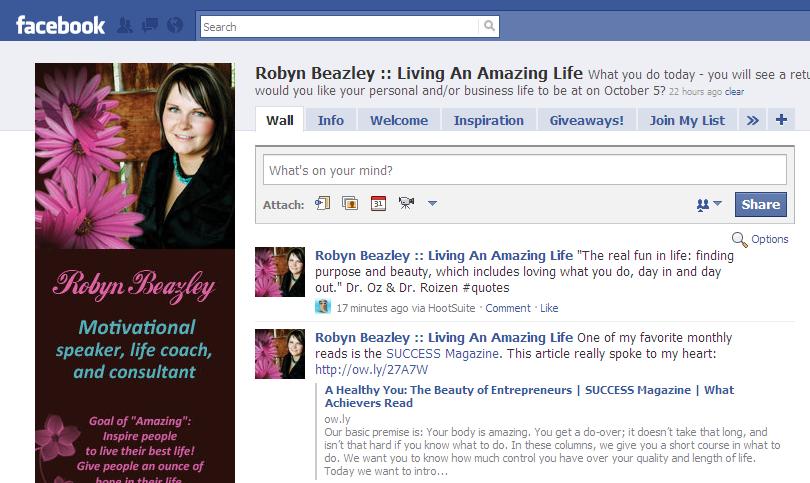 I'd LOVE to have you join my new Facebook page Robyn Beazley :: Living an 